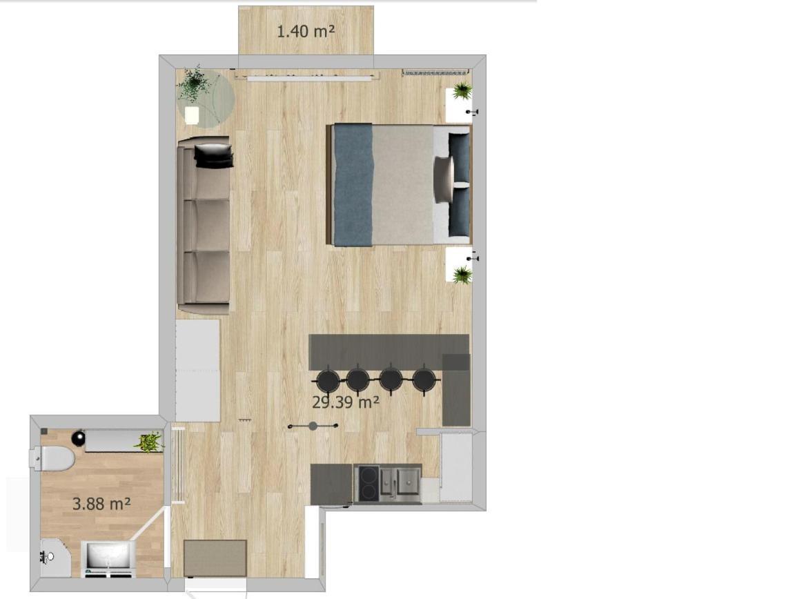 Hamburg Studio Fuer Bis Zu 4 Personen Екстериор снимка